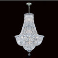 French Empire Crystal Chandelier in Gold or Chrome Finish