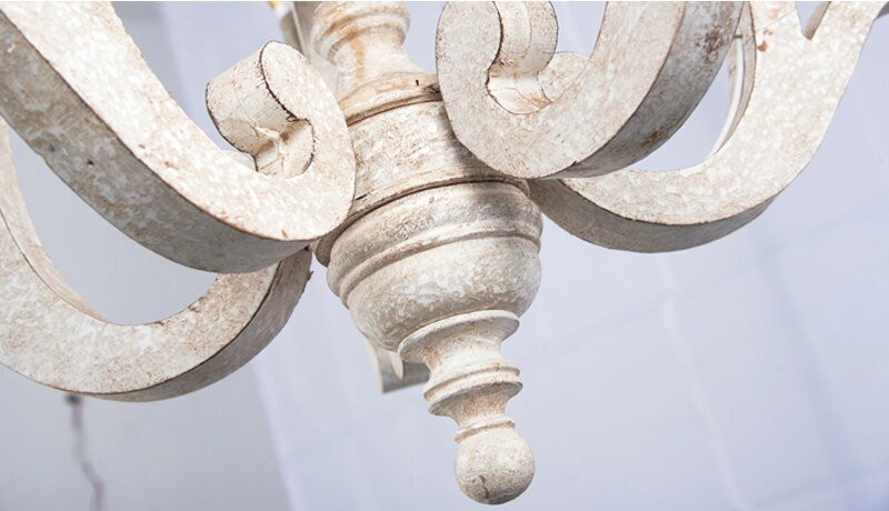 Lighting Retro Chandeliers Wooden Chandelier Light Children's room Bedroom Princess room Chandelier Home Lighting