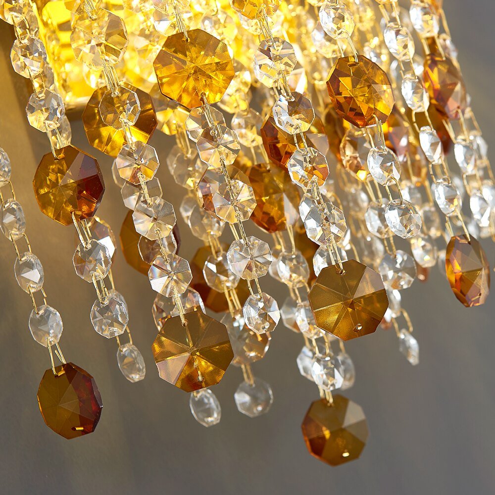 Modern Crystal Gold Wall Sconce Lamp For Bedroom Creative Home Décor Living Room Fixture