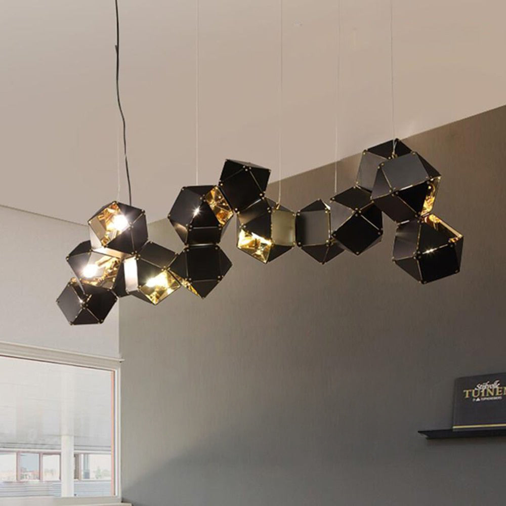 Modern Metal Creative Pendant Light for Living Room Dining Room Circular Design Hanging Lamps Home Decoration Lighting Fixtures