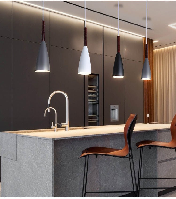 Modern Pendant Light Kitchen Hanging Lamp Dining Room Kitchen Lighting Fixture Loft Decor Wood Lamp Luminaire Lustre