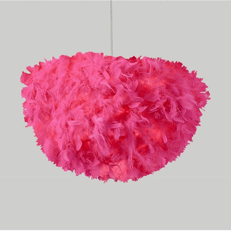 Modern Nature Goose Feather Pendant Light Perfect for a Bedroom or Cozy Sitting Area
