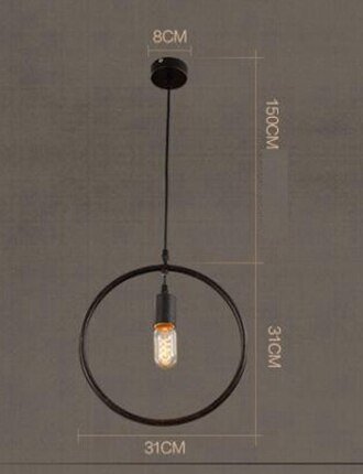 Simple Industrial Metal Structure Lamp Pendant Light For Dining Study Kitchen Island Living Room Suspension Lamp