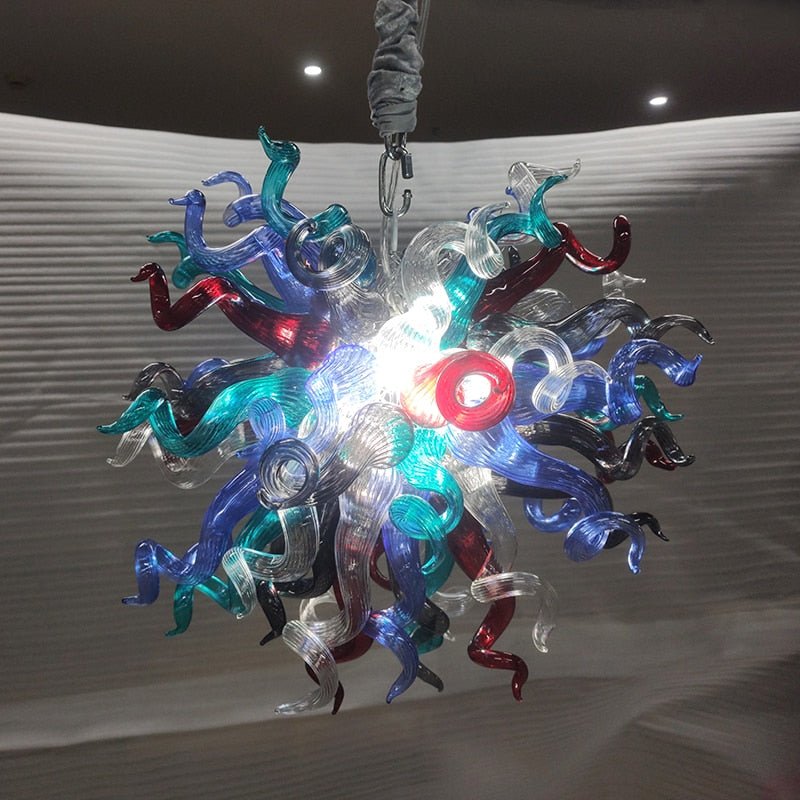 Vintage Glass Chandeliers Creative Design Lamps Hand Blown Glass Chandelier Light for Living Room